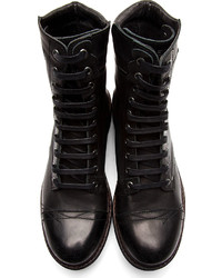 Bottes en cuir noires Diesel