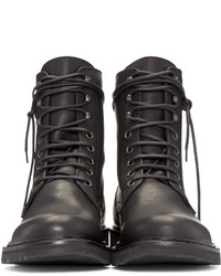 Bottes en cuir noires Ann Demeulemeester