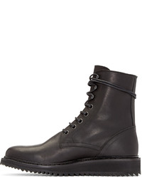 Bottes en cuir noires Ann Demeulemeester