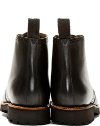 Bottes en cuir noires Grenson