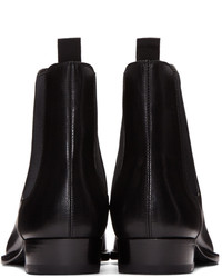 Bottes en cuir noires Saint Laurent