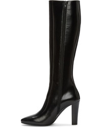 Bottes en cuir noires Saint Laurent