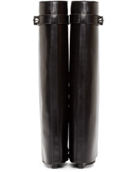 Bottes en cuir noires Givenchy