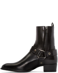 Bottes en cuir noires Saint Laurent