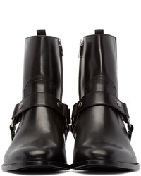 Bottes en cuir noires Saint Laurent