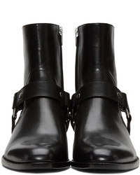 Bottes en cuir noires Saint Laurent