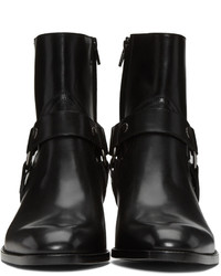 Bottes en cuir noires Saint Laurent