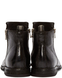 Bottes en cuir noires Officine Creative