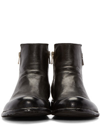 Bottes en cuir noires Officine Creative