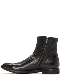 Bottes en cuir noires Officine Creative