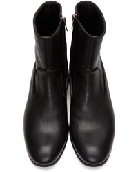 Bottes en cuir noires Alexander McQueen