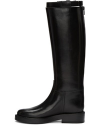 Bottes en cuir noires Ann Demeulemeester