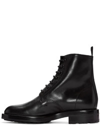 Bottes en cuir noires Saint Laurent