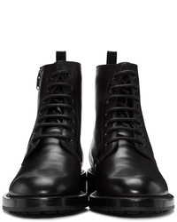 Bottes en cuir noires Saint Laurent