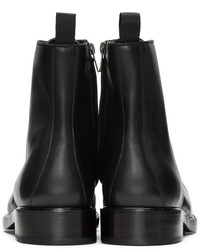 Bottes en cuir noires Alexander McQueen