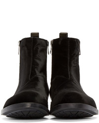 Bottes en cuir noires Diesel