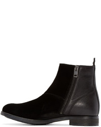 Bottes en cuir noires Diesel