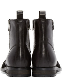 Bottes en cuir noires Diesel