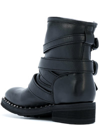 Bottes en cuir noires Ash