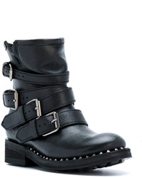 Bottes en cuir noires Ash