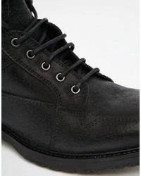 Bottes en cuir noires Asos