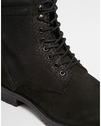 Bottes en cuir noires Asos