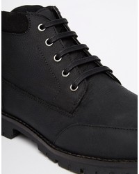 Bottes en cuir noires Asos