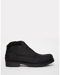 Bottes en cuir noires Asos