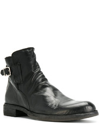 Bottes en cuir noires Officine Creative