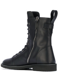 Bottes en cuir noires Giuseppe Zanotti Design