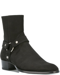 Bottes en cuir noires Saint Laurent