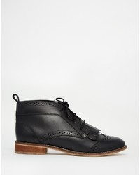 Bottes en cuir noires Asos