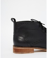 Bottes en cuir noires Asos