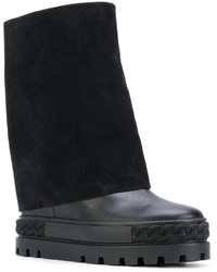 Bottes en cuir noires Casadei