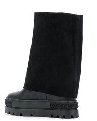 Bottes en cuir noires Casadei