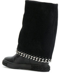 Bottes en cuir noires Casadei