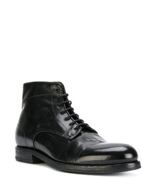 Bottes en cuir noires Pantanetti