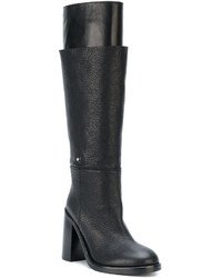 Bottes en cuir noires MM6 MAISON MARGIELA