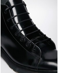 Bottes en cuir noires Dr. Martens