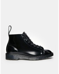 Bottes en cuir noires Dr. Martens