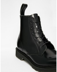 Bottes en cuir noires Dr. Martens