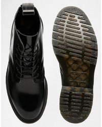 Bottes en cuir noires Dr. Martens