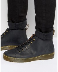 Bottes en cuir noires Dr. Martens