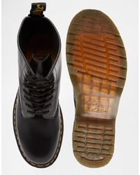 Bottes en cuir noires Dr. Martens