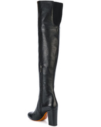 Bottes en cuir noires Santoni