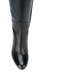 Bottes en cuir noires Santoni