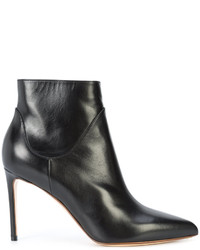 Bottes en cuir noires Francesco Russo