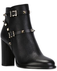 Bottes en cuir noires Valentino