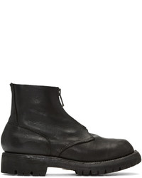 Bottes en cuir noires Guidi