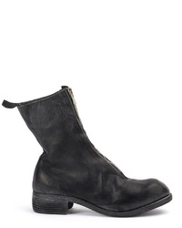 Bottes en cuir noires Guidi